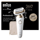 Bild: Braun Silk-épil 9 Flex, Epilierer für eine einfache Haarentfernung, 9-011, Weiß/Gold